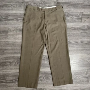 Haggar Men Tan Dress Pants Classic Straight-Leg Size 38 in x 29 in - Picture 1 of 15