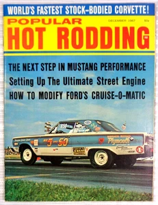 Popular Hot Rodding Magazine December 1967 Corvette Mustang Hemi Charger VG! - Picture 1 of 4