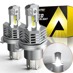 2x AUXITO H4 9003 Headlight LED Kit High Low Beam Bulbs White Bright Error Free - Picture 1 of 10