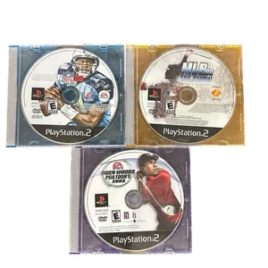 PlayStation 2 Game Bundle-Madden 08/MLB The Show 06/Tiger Woods PGA Tour 03 - Picture 1 of 2