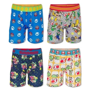 Kid Boys' Super Mario 4pk Underwear Size 4,6,8,10 - Picture 1 of 4