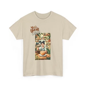 Coffee Lover Tee, Unisex Baumwoll T-Shirt, süßes Kaffeeshirt - Bild 1 von 9