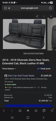 Chevy Silverado 2015 Z71 Lether Seats with Middle Council Seats Pair - Image 1 of 4