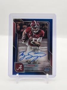 Ty Simpson 2025 Bowman Chrome U True Blue Autograph 64/150 #BCA-TS, Alabama - Bild 1 von 2