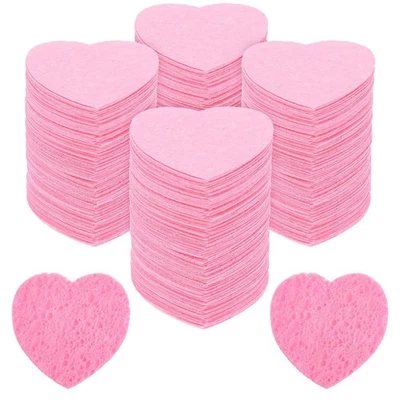 200-Count Heart Compressed Facial Sponge for Face Cleansing,Makeup,Mask,Spa,Skin - Image 1 of 4