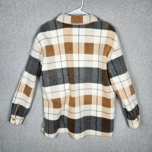 Cindy Bai Line Medium hellbraun und grau Knopfleiste Langarm Fleecejacke - Bild 1 von 11