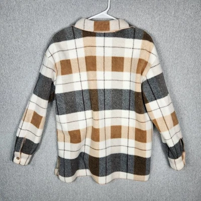 Chaqueta polar Cindy Bai Line tostada mediana y gris abotonada manga larga Foto 1 de 4