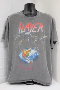 SLAYER Intourvention Tour T-Shirt North American Licensed Vintage Fade XL-XXL - Picture 1 of 8