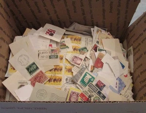 5 pounds of US postage stamps Box lot hoard on paper box filled to the top..183 - Picture 1 of 9