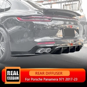 For Porsche Panamera 971 2017-2026 REAL CARBON Rear Lip Bumper Diffuser Spoiler - Picture 1 of 14
