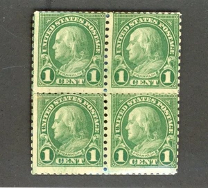 U.S. STAMP ~ SC. 578 BLK OF 4 ~ FRANKLIN ~ MINT HINGED (BOTTOM 2 STAMPS MNH) - Picture 1 of 2