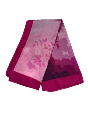 Bufanda Cuadrada Colorida Tonal Rosa Caliente Púrpura 26”x25” Floral Foto 1 de 4