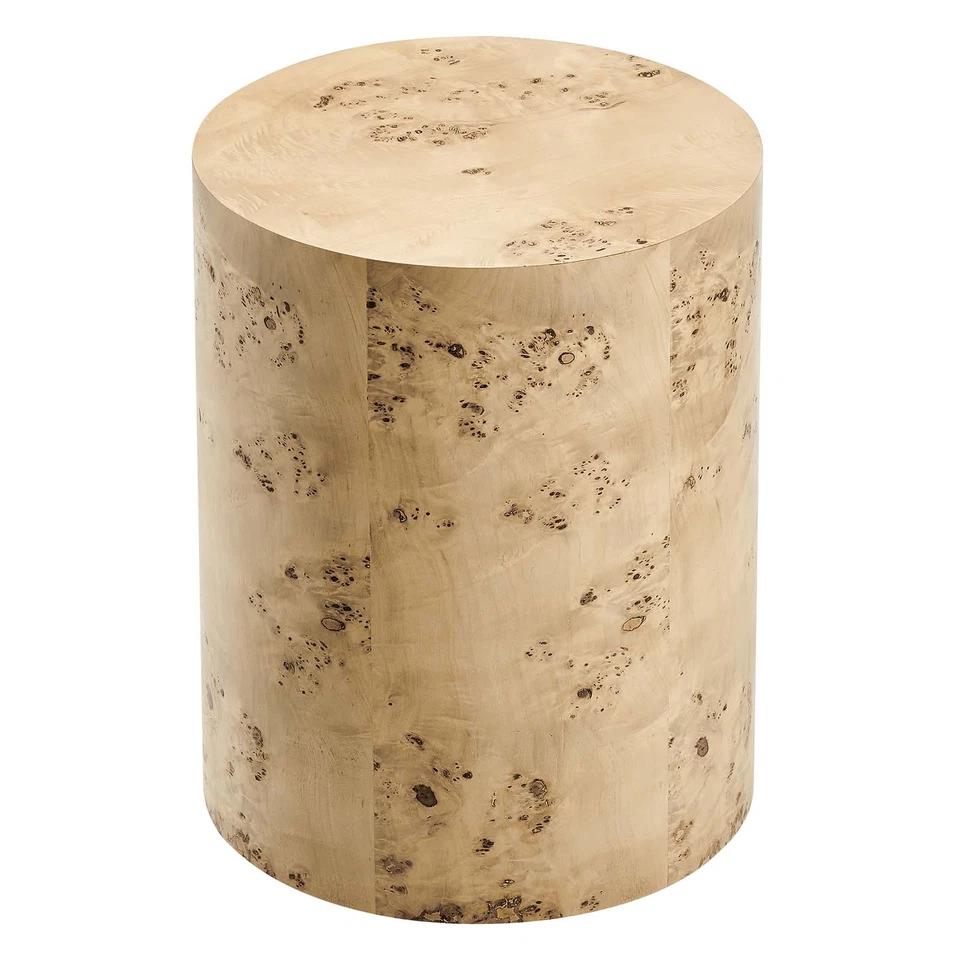 Modway EEI-6271-NAB Cosmos 16" Round Burl Wood Side Table Natural Burl