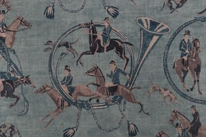 1 Pair Drapes More Available New Equestrian Toile 2 colors Horse Made USA - Picture 1 of 4