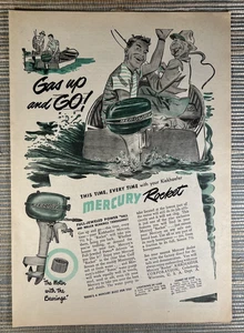 Mercury Outboard Motor Rocket Comet Cedarburg Wisconsin 1948 Vintage Print Ad - Picture 1 of 1