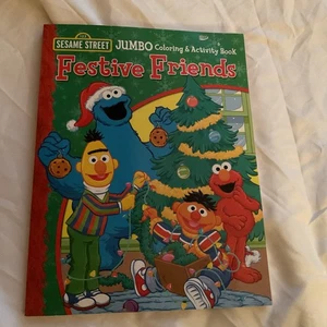  Sesame Street Festive Friends Jumbo Coloring and Activity Book with Elmo - Picture 1 of 5