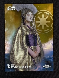Queen Apailana 2025 Topps Chrome Star Wars Revenge Gold Refractor /50 #151 - Imagen 1 de 3