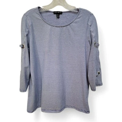 Top tribal tejido a rayas manga dividida 3/4 náutico playa ropa de crucero Foto 1 de 4