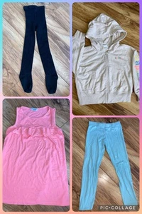 6-7 Years Girls Clothes Bundle GAP cropped Hoodie / Jumper, Top, Leggins, Tights - Picture 1 of 15