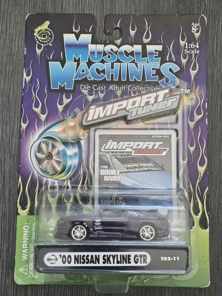 Muscle Machines Import Tuner '00 Nissan Skyline GTR Purple New T02-11 Die Cast - Image 1 of 1