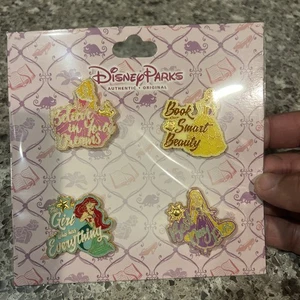 Disney Parks Prinzessin Zitate 4 Pin Set Arielle, Aurora, Belle, Rapunzel - Bild 1 von 6