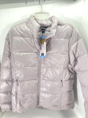 Eddie Bauer Down Puffer Jacket Coat Women Large Lilac Purple Full Zip Packable - Image 1 of 4