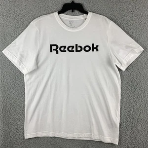 Reebok T-Shirt Herren weiß XL 100% Baumwolle Rundhals Classic Logo - Bild 1 von 8