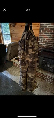 Cabela Outfitter Series Berber Fleece Bibs, Brown, Wind shear - Image 1 of 4