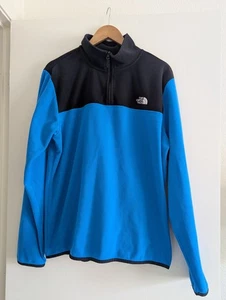The North Face blau-schwarzer 1/4 Zip Pullover leichtes Fleece Gr. L - Bild 1 von 5