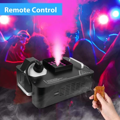 1500W DMX Fog Machine Stage Light RGB LED Smoke Vertical Upspray Party Remote  - Image 1 of 4