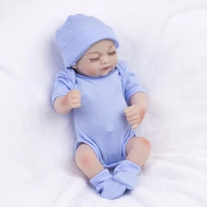10" Handmade Reborn Dolls Realistic Mini Girl Doll Full Body Vinyl Silicone Toys - Picture 1 of 5