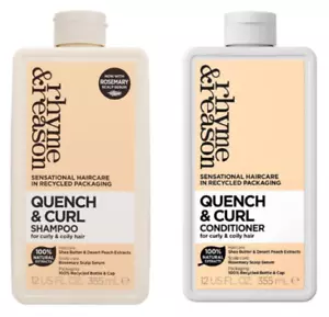 Rhyme Reason Quench and Curl Shampoo Conditioner 2 pack set 13 fl oz Each NEW - Picture 1 of 1