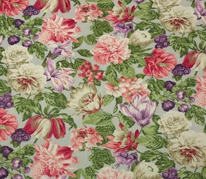COVINGTON DELANEY BLOSSOM D4166 FLORAL MULTIUSE LINEN FABRIC BY YARD 54"W - Picture 1 of 5