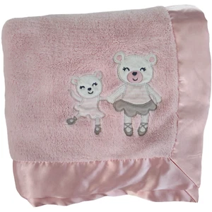 Carter's Pink Ballerina Mommy & Me Bear Baby Blanket Satin Lovey Security - Picture 1 of 3