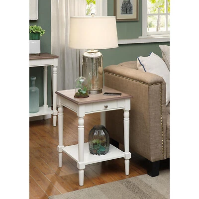 Convenience Concepts French Country End Table with Drawer and Shelf - Image 1 of 4