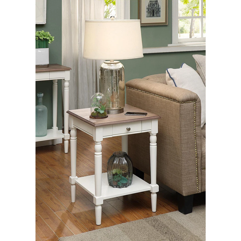 Convenience Concepts French Country End Table with Drawer and Shelf - Image 1 of 4