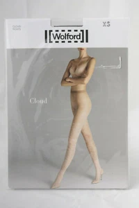 Wolford ~ CLOUD ~ patterned tights BNWT XSmall XS UK 6/8 grey - Picture 1 of 3