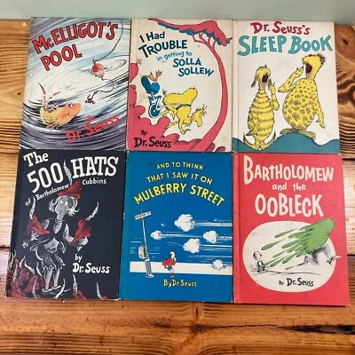 Dr Seuss Hardcover 1st Edition Book Club Lot Of 6 Vintage Rare Banned 60s 70s — 第 1/4 张图片