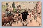 Karl Johans Gate "City's Finest Street" OSLO Norwegia Ciekawy komiks 1914