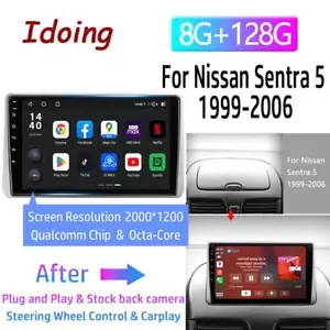 For Nissan Sentra 1999-2006 Android Car Radio Carplay GPS Navi Stereo Qualcomm - Picture 1 of 19