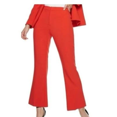 Pantalones acampanados Nine West Kick para mujer talla 10 rojos pantalones de vestir de carrera  Foto 1 de 4