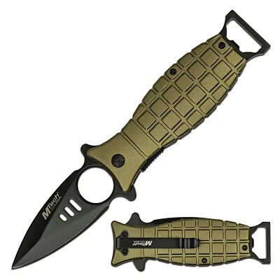 New MTech Grenade Linerlock A/O Green Folding Poket Knife MT-A588GN - Image 1 of 4