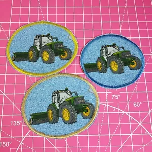 Tractor John Deere Oval Patch Iron-On Logo Applique Embroidered Patch - Picture 1 of 13