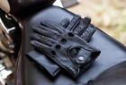 Men's Genuine Leather Driving Gloves Made With Original Sheep Skin Leather BLACK