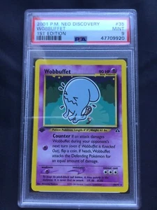 Pokemon Cards: 1st Edition Neo Discovery Rare: Wobbuffet 35/75: PSA 9 - Picture 1 of 6
