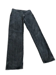 Vintage Wrangler Black Denim Jeans 34/34 Made In USA 100% Cotton - Picture 1 of 9