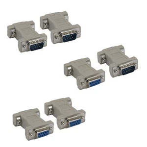 DB9 Male Female M/M M/F F/F Serial AT Null Modem Adapter Changer RS232 Crossover - Picture 1 of 4