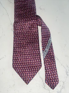 Ermenegildo Zegna Exclusive Red White Blue 100% Silk Tie Made in Italy - Beauty - Picture 1 of 4