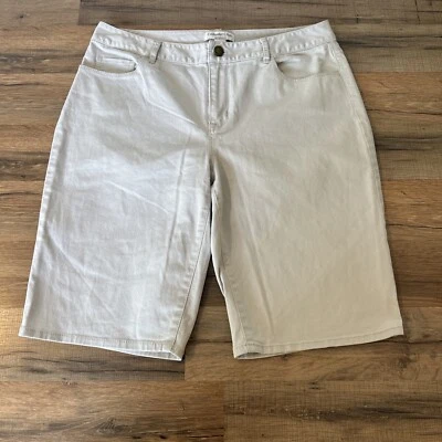 Bermudas Coldwater Creek ajuste natural caqui 8 11” entrepierna caqui Foto 1 de 4