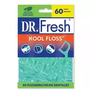 Dr. Fresh Brand Kool Floss filo interdentale cerato menta plettri, 60 pezzi in un facile - Foto 1 di 4